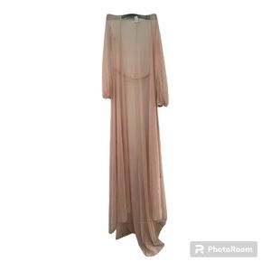 Excellent Condition Pink Chiffon Mesh Robe, Sz. Medium
